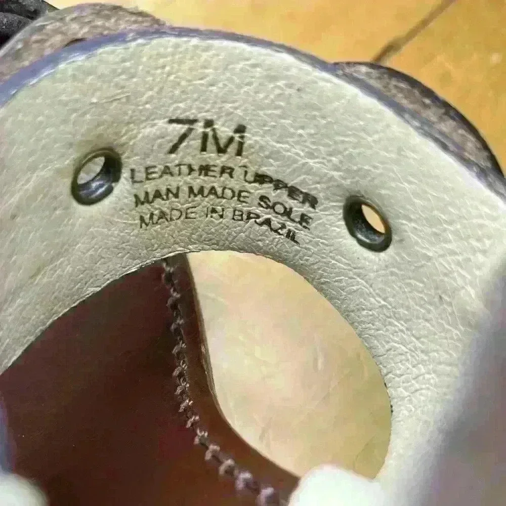 Michael Kors Studded Leather Sandals Heel Buckle Straps Chunky 90s Y2K Women’s 7 - Picture 7 of 9